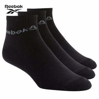 Reebok锐步男女训练短袜ACT CORE ANKLE  3P情侣款式健身袜 袜子 DU2923 DU2921_黑色 17-18 A版