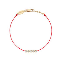 RED LINE红绳女士饰品手链细绳18k金镶嵌5颗钻石时尚魅力百搭 黄金 16.5cm
