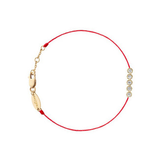 RED LINE红绳女士饰品手链细绳18k金镶嵌5颗钻石时尚魅力百搭 黄金 16.5cm