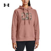 安德玛官方UA Rival女子运动抓绒连帽卫衣Under Armour1357938 红色661 XS