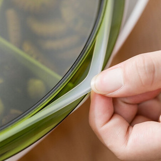 茶花梅勒迪多功能干果盘零食盘透明客厅水果盘 透明绿