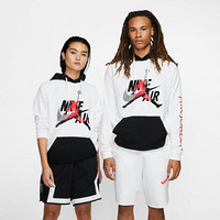 耐克Nike Jordan卫衣男士连帽轻质摇拉绒套头衫抓绒衫CK2852 Wht/Wht/Blk XS