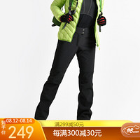 Running river奔流女士软壳保暖抓绒长裤冬季滑雪裤P4453 黑色095 S/36