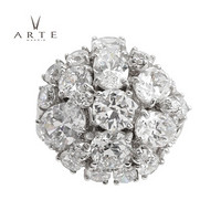ARTE艾尔蒂 Deseo经典花球戒指 925银 多色可选 宴会派对 时尚饰品 气质 银白色-小 70