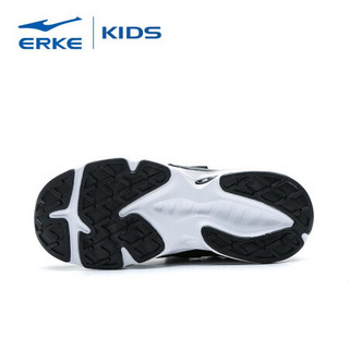 鸿星尔克官方旗舰（ERKE）童鞋男上新儿童运动鞋大童休闲跑步鞋 正黑/正白 32