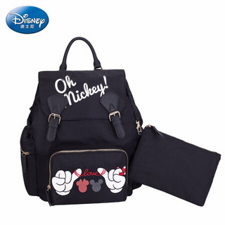 迪士尼  妈咪包母婴包多功能大容量时尚双肩包手提外出旅行妈妈包背包 经典雅黑