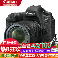 佳能（CanonEOS6D Mark II单反套机EF 24-105mmISSTM 镜头 +32G 95M/S卡+相机包