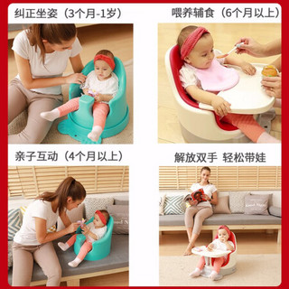安贝贝anbebe宝宝餐椅儿童餐椅便携式婴儿座椅2019新款音乐宝宝椅 升级版蓝色+（50元礼包）