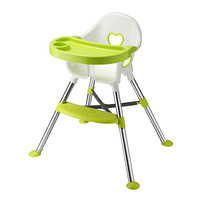 宝宝餐椅多功能儿童餐椅家用小孩吃饭座椅便携可调节婴儿餐桌椅bb凳 白绿单椅