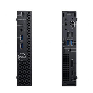 DELL 戴尔 OptiPlex 3070 MFF 九代酷睿版 商务台式机 黑色 (酷睿i5-9500T、核芯显卡、8GB、512GB SSD、风冷)