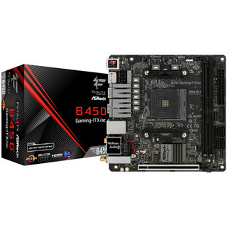 ASRock 华擎 ITX系列 B450 Gaming ITX/ac Mini-ITX主板（AMD AM4、B450）