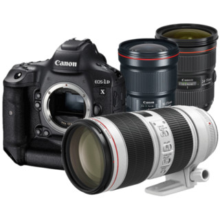 佳能（Canon) EOS-1D X Mark II 全画幅4K专业单反相机 1DX2 大三元三支镜头套装 套餐二