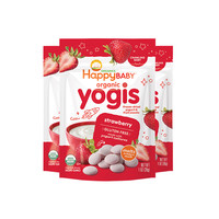 HAPPYBABY 禧贝 有机酸奶溶豆 美版 草莓味 28g*3袋