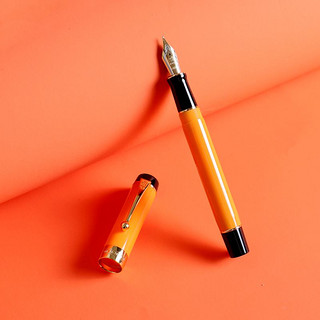 Jinhao 金豪 钢笔 世纪100 橙红色 0.7mm 礼盒装