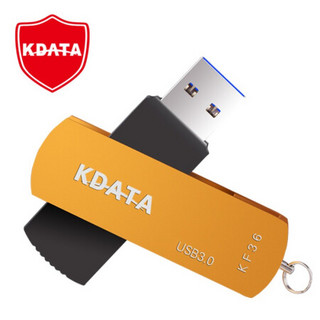 KDATA金田U盘金属旋转USB3.0高速优盘16G32G64G128g企业办公商务电脑手机U盘批发 金色 16G USB3.0