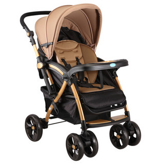 宝宝好  婴儿推车双向避震儿童手推车 高景观轻便折叠婴儿车伞车 C8-605咖啡色