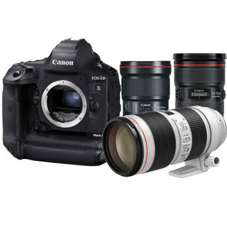 佳能（Canon) EOS-1D X Mark III 全画幅4K专业单反相机 1dx mark 3 大三元三支镜头套装  套餐三