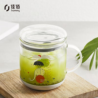 佳佰 C916-35 带把手高硼硅玻璃杯 350ml