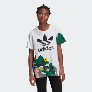 阿迪达斯官网 adidas 三叶草 BF TEE 女装运动短袖T恤GE4315 白 34(165/80A)