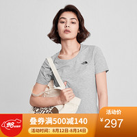 TheNorthFace北面速干衣短袖T恤女户外吸湿排汗上新|499O DYX/灰色 S