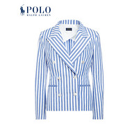 Ralph Lauren/拉夫劳伦女装 2020年夏季条纹双排扣西装外套21608 400-蓝色 6