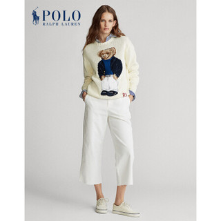 Ralph Lauren/拉夫劳伦女装 2020年春季短款斜纹布阔腿裤21318 100-白色 2