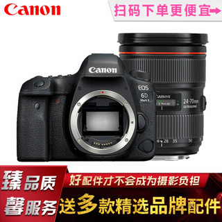 佳能（Canon）EOS 6D Mark II 6D2全画幅数码单反相机 （24-70mmf/2.8L II USM）套装 大师专业套装