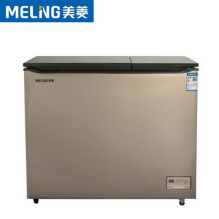 美菱(MeiLing)209升冷藏冷冻双温柜电脑控温卧式冰柜B C D-20 9D T E B咖啡金