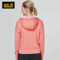 Jack Wolfskin/狼爪官方女款春季款户外运动长袖跑步连帽针织衫卫衣5718021 5718021-2086/弗朗粉 L 175/96A