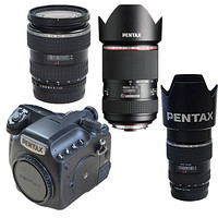 PENTAX 宾得 645Z 中画幅 数码单反相机 黑色 28-45mm F4.5 ED AW SR 变焦镜头+45-85mm F4.5 变焦镜头+80-160mm F4.5 长焦变焦镜头 多镜头套机