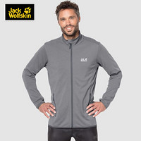 JackWolfskin/狼爪官方男士春季新品户外轻跑运动服吸湿透气休闲开衫上衣1706601 1706601-6038/牛津灰 L 180/100A