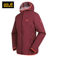 Jack Wolfskin/狼爪官方女装春季新款户外防风防泼水透气休闲软壳夹克外套1304011 1304011-2740/暗红色 S/165/88A