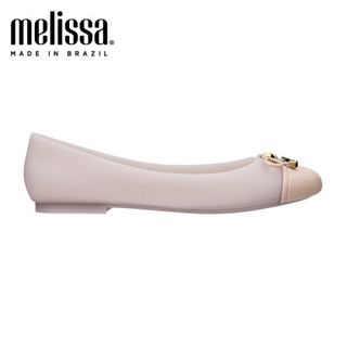 melissa 梅丽莎doll V Ad2020春夏新品简约撞色单鞋果冻鞋32772 米色 7/38码