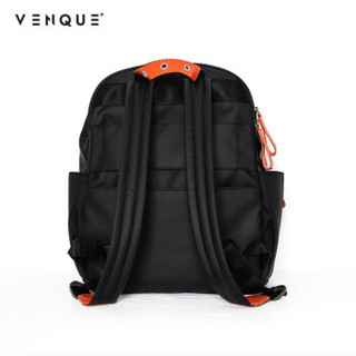 范克（VENQUE）北美轻奢潮牌双肩包包2020年新款潮包大容量男士流行书包 黑色