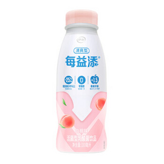 伊利 每益添 小白乳 减糖低糖 白桃味 330ml *3  活性乳酸菌饮品 进口活菌