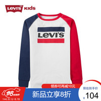 Levi's李维斯儿童长袖T恤男女童长袖T恤秋季大小婴童打底衫 奶白色2(男)LV932329 120(6)