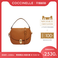 新品COCCINELLE/可奇奈尔ZANIAH斜挎包女简约牛皮手提单肩包