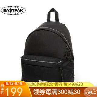 EASTPAK双肩包户外运动休闲纯色大容量书包学院风旅行防泼水背包 黑色 EK62033Q
