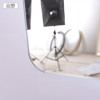 众想 圆角智能镜子壁挂卫生间镜子洗手间防雾镜LED灯镜无框浴室镜