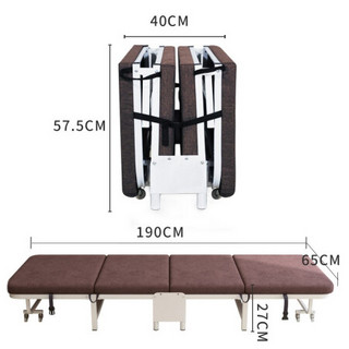 顺优折叠床 加厚海绵四折折叠单人床 办公室午睡床躺椅陪护床户外简易床65cmSY-02