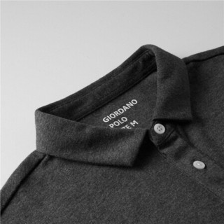 佐丹奴（Giordano） POLO衫  秋季打底翻领上衣男装 Polo厚实纯色棉质长袖POLO01010779 04深花灰 小码