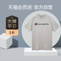 /Champion男士深灰色经典百搭圆领短袖T恤运动衫(S/M/L)