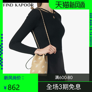 FIND KAPOOR梵德卡普尔女包时尚百搭单肩斜挎包迷你米黄色水桶包