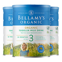 Bellamys贝拉米有机奶粉3段1-3岁900g（3罐装）新西兰原装进口 澳洲同款 *3件