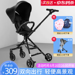 儿童神神器带孩双向宝宝手推车 奢华幻影黑