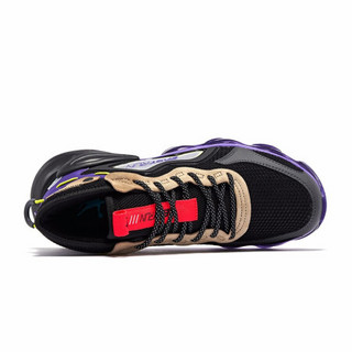 乔丹 男鞋运动鞋半掌气垫复古休闲鞋网面透气跑步鞋男 XM35200208 黑色/光谱紫 41