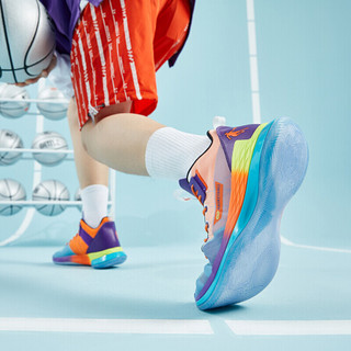 乔丹 篮球鞋男中帮透气减震篮球战靴学生时尚潮流运动鞋男 XM35200103 太阳橙/光谱紫 42.5
