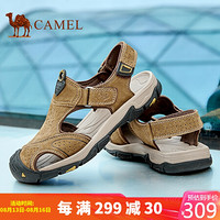 骆驼（CAMEL） 凉鞋男包头休闲牛皮时尚户外沙滩鞋 A022307342 古铜 40