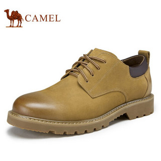 骆驼（CAMEL） 工装鞋低帮马丁靴休闲商务正装皮鞋 A032063100 黄棕 39