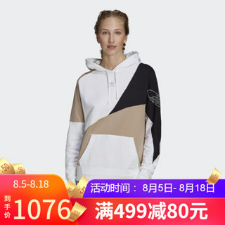 ADidas阿迪达斯女士纯棉连帽外套运动休闲中长款FR0558 Trace Khaki L